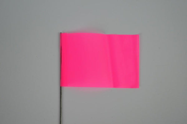 Trinity Tape Marking Flags - Pink Glo - 4" x 5" - 30" wire - 4530PG
