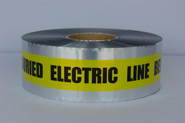 Trinity Tape Detectable Tape - Caution Buried Electric Line Below (yellow) - Yellow - 5 Mil - 3" x 1000' - D3105Y6
