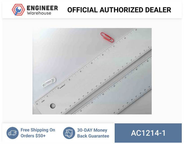 AlumiColor 48" Non-Slip Steel Edge Straight Edge (Silver) - 1214-1