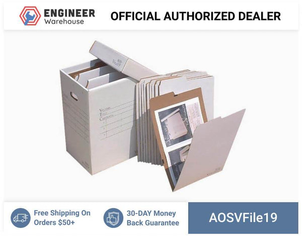 AOS 12" x 18" V/File Vertical Flat Storage with 10-Pcs VFolder19 - VFile19