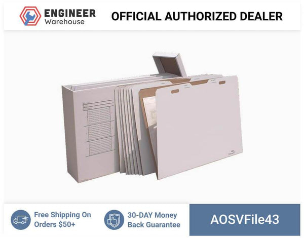 AOS 30" x 42" V/File Vertical Flat Storage with 8 Pcs VFolder43 - VFile43