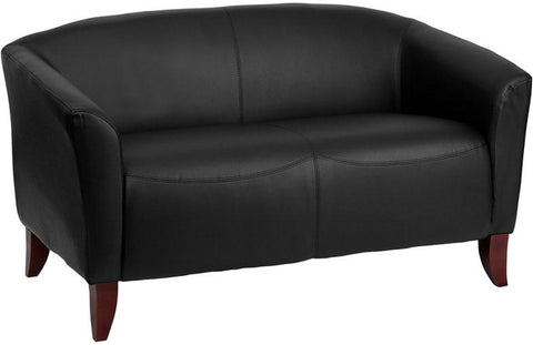 Flash Furniture HERCULES Imperial Series Black Leather Loveseat - 111-2-BK-GG
