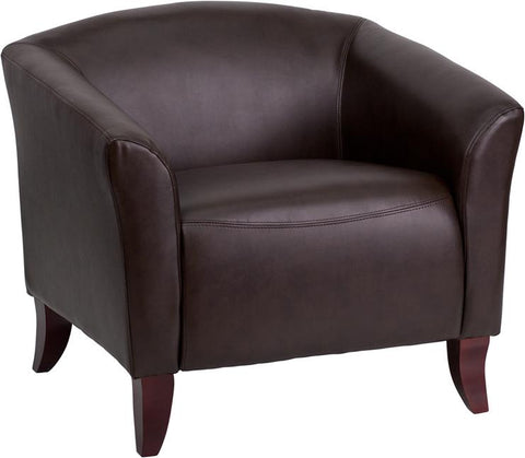 Flash Furniture HERCULES Imperial Series Brown Leather Chair - 111-1-BN-GG