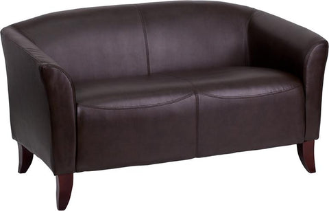 Flash Furniture HERCULES Imperial Series Brown Leather Loveseat - 111-2-BN-GG