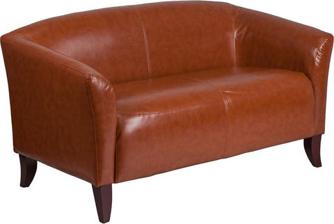 Flash Furniture HERCULES Imperial Series Cognac Leather Loveseat - 111-2-CG-GG