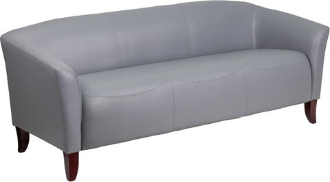 Flash Furniture HERCULES Imperial Series Gray Leather Sofa - 111-3-GY-GG