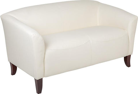 Flash Furniture HERCULES Imperial Series White Leather Loveseat - 111-2-WH-GG