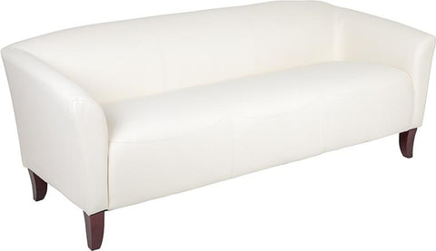 Flash Furniture HERCULES Imperial Series White Leather Sofa - 111-3-WH-GG