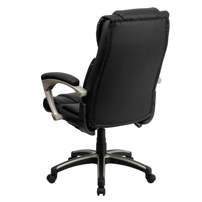 Flash Furniture High Back Folding Black Leather Executive Swivel Chair