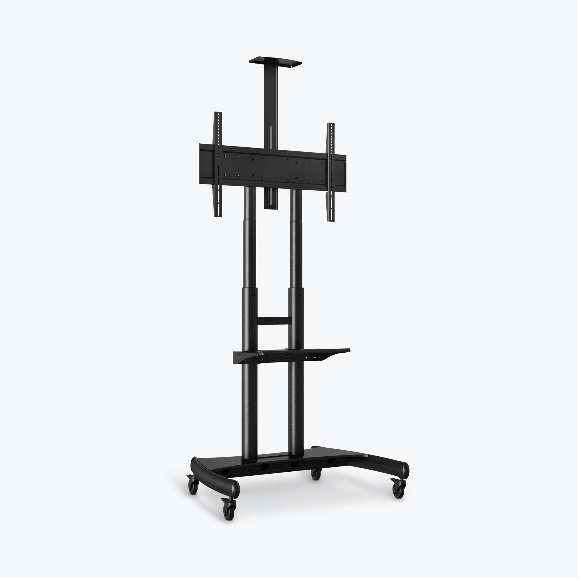 Luxor Large Adjustable Height TV Stand 39.25"W x 28.25"D x 48" to 65"H (Black) - FP4000