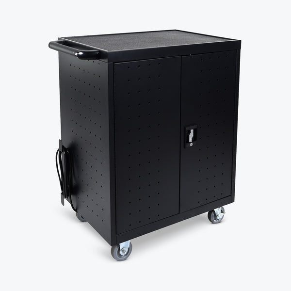 Luxor 32-Laptop/Chromebook Charging Cart 28.5"W x 17"D x 38.25"H (Black) - LLTP32-B