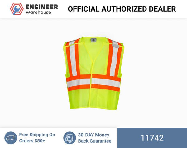 ML Kishigo Class 2 Contrasting Mesh Breakaway Vest 2XLarge (Lime) - 11742