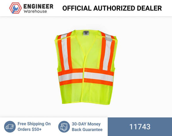 ML Kishigo Class 2 Contrasting Mesh Breakaway Vest 3XLarge (Lime) - 11743