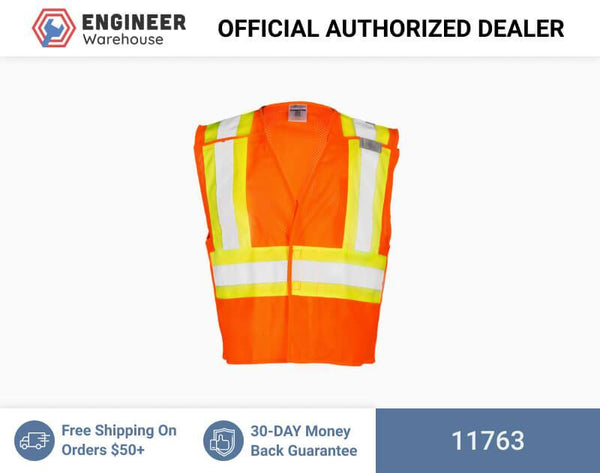 ML Kishigo Class 2 Contrasting Mesh Breakaway Vest 3XLarge (Orange) - 11763