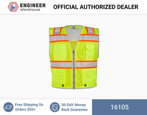 ML Kishigo Brisk Cooling Vest Brisk Cooling Heavy Duty Vest w/ Shoulder Insert - 5XLarge - Lime - 16105