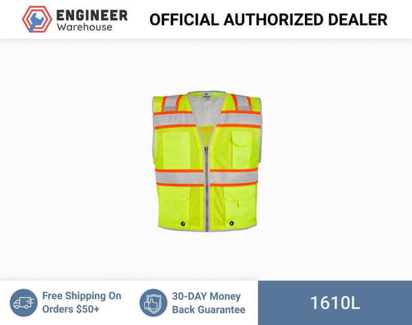 ML Kishigo Brisk Cooling Vest Brisk Cooling Heavy Duty Vest w/ Shoulder Insert - Large - Lime - 1610L