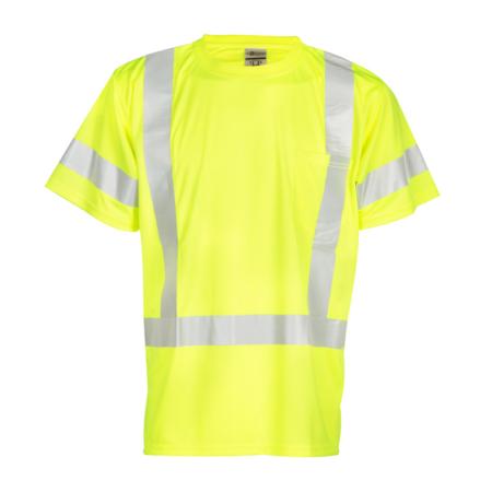 ML Kishigo Class 2 & Class 3 T-Shirts Short Sleeve Class 3 T-Shirt - Large - Lime - 9118L