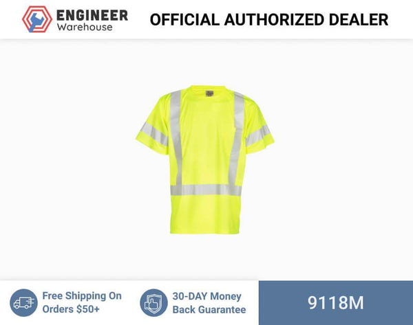 ML Kishigo Class 2 & Class 3 T-Shirts Short Sleeve Class 3 T-Shirt - Medium - Lime - 9118M