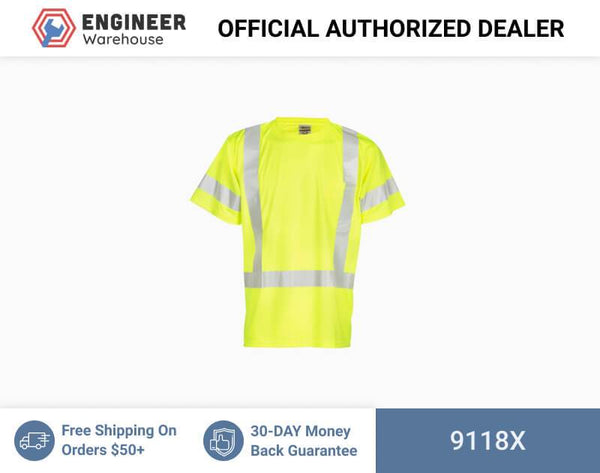 ML Kishigo Class 2 & Class 3 T-Shirts Short Sleeve Class 3 T-Shirt - XLarge - Lime - 9118X