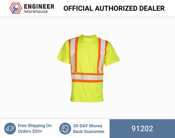 ML Kishigo Class 2 T-Shirts Flat Stitch Panels Class 2 T-Shirt - 2XLarge - Lime - 91202