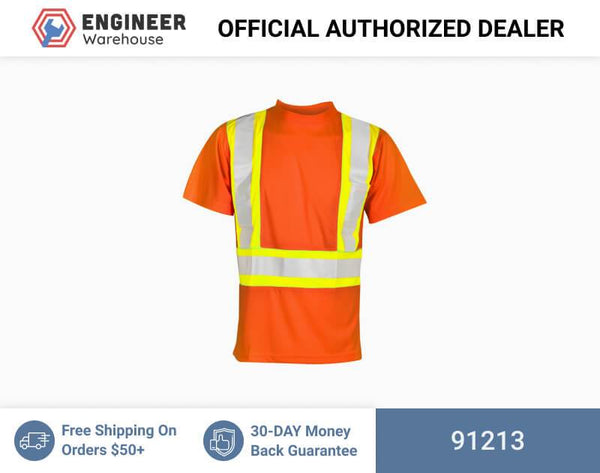 ML Kishigo Class 2 T-Shirts Flat Stitch Panels Class 2 T-Shirt - 3XLarge - Orange - 91213