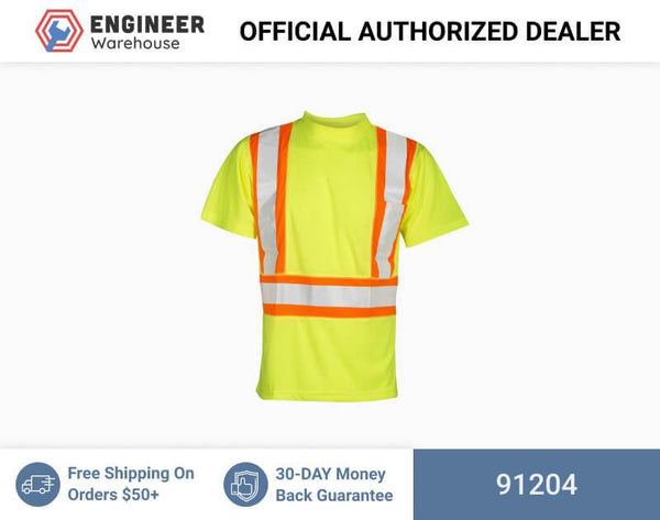 ML Kishigo Class 2 T-Shirts Flat Stitch Panels Class 2 T-Shirt - 4XLarge - Lime - 91204