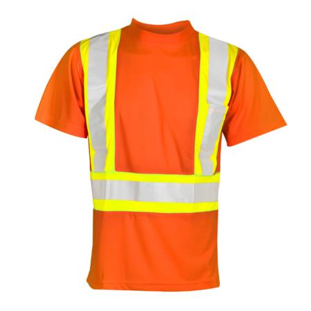 ML Kishigo Class 2 T-Shirts Flat Stitch Panels Class 2 T-Shirt - 4XLarge - Orange - 91214