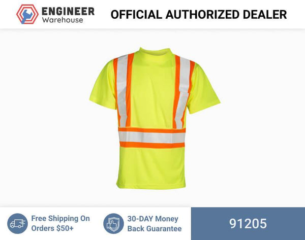 ML Kishigo Class 2 T-Shirts Flat Stitch Panels Class 2 T-Shirt - 5XLarge - Lime - 91205