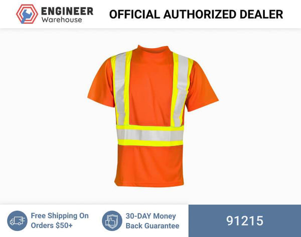 ML Kishigo Class 2 T-Shirts Flat Stitch Panels Class 2 T-Shirt - 5XLarge - Orange - 91215