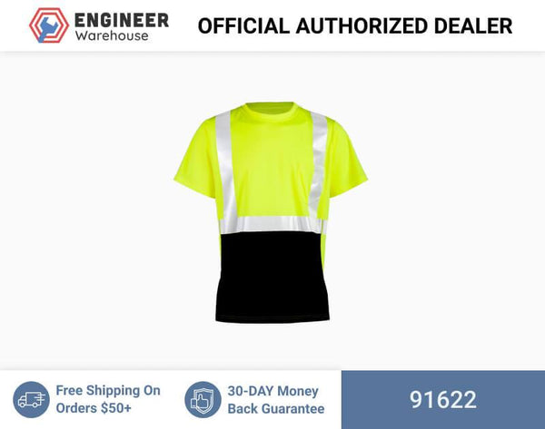 ML Kishigo Class 2 T-Shirts Premium Black Series High Performance Class 2 Polo Shirt - 2XLarge - Lime - 91622