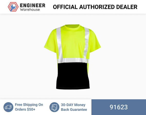 ML Kishigo Class 2 T-Shirts Premium Black Series High Performance Class 2 Polo Shirt - 3XLarge - Lime - 91623