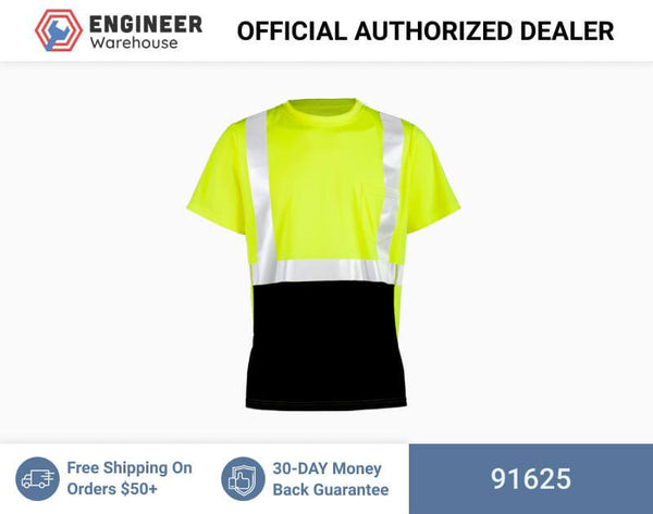 ML Kishigo Class 2 T-Shirts Premium Black Series High Performance Class 2 Polo Shirt - 5XLarge - Lime - 91625