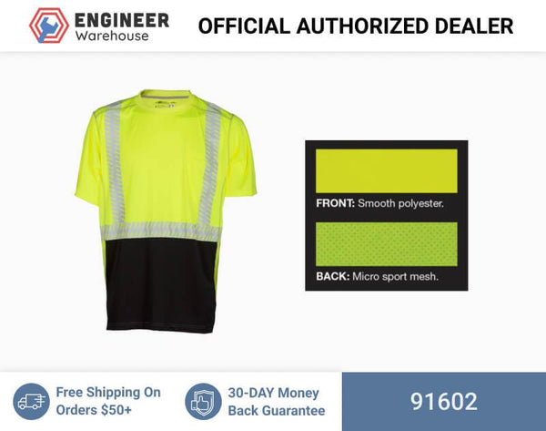 ML Kishigo Class 2 T-Shirts Premium Brilliant Series High Performance Class 2 T-Shirt - 2XLarge - Lime - 91602