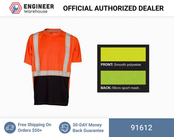 ML Kishigo Class 2 T-Shirts Premium Brilliant Series High Performance Class 2 T-Shirt - 2XLarge - Orange - 91612