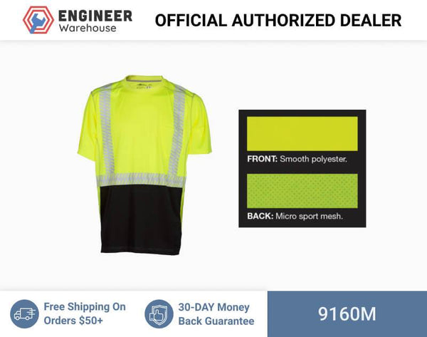 ML Kishigo Class 2 T-Shirts Premium Brilliant Series High Performance Class 2 T-Shirt - Medium - Lime - 9160M