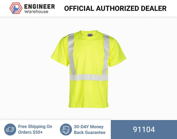 ML Kishigo Class 2 T-Shirts Short Sleeve Class 2 T-Shirt - Economy - 4XLarge - Lime - 91104