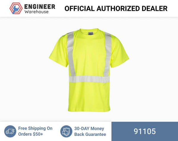 ML Kishigo Class 2 T-Shirts Short Sleeve Class 2 T-Shirt - Economy - 5XLarge - Lime - 91105