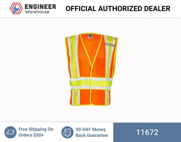 ML Kishigo Class 2 4-Season Adjustable Mesh Vest 2XLarge (Orange) - 11672