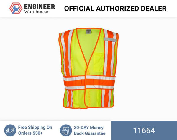 ML Kishigo Class 2 4-Season Adjustable Mesh Vest 4XLarge (Lime) - 11664