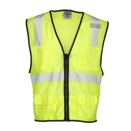 ML Kishigo Class 2 Vests 6 Pocket Mesh Vest - Economy - 2XLarge-3XLarge - Lime - 11912