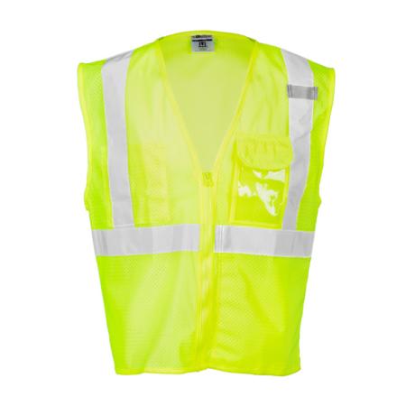 ML Kishigo Class 2 Vests Clear ID Vest - 2XLarge-3XLarge - Lime - 15322