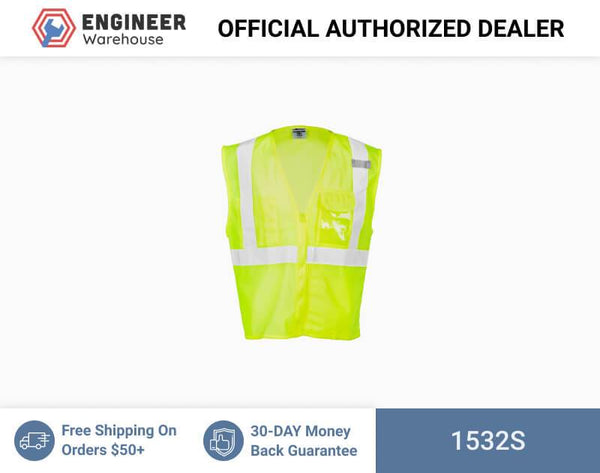 ML Kishigo Class 2 Vests Clear ID Vest - Small-Medium - Lime - 1532S