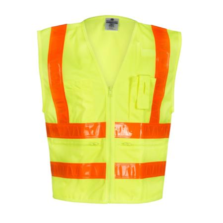 ML Kishigo Class 2 Combined-Performance 5-Pocket Solid Vest 5XLarge (Lime) - 11975