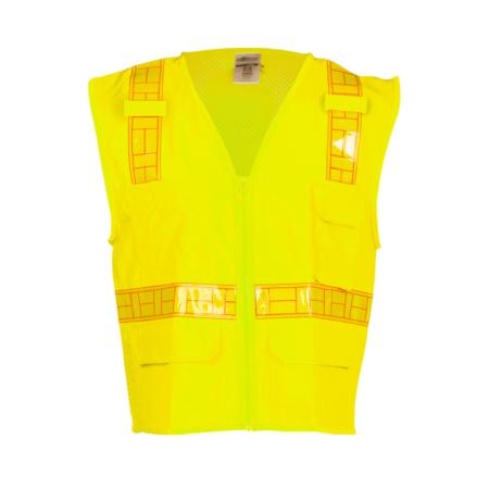 ML Kishigo Class 2 Vests Oralite Solid Front with Mesh Back Vest - 4XLarge - Lime - 1208A4