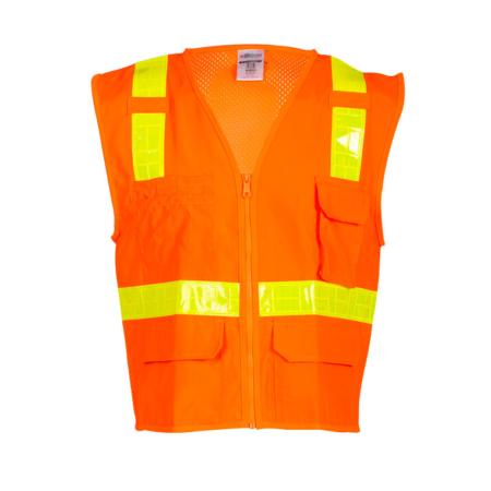 ML Kishigo Class 2 Vests Oralite Solid Front with Mesh Back Vest - Medium - Orange - 1207AM