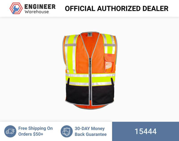 ML Kishigo Class 2 Vests Premium Brilliant Series Ultimate Reflective Vest - 4XLarge - Orange - 15444