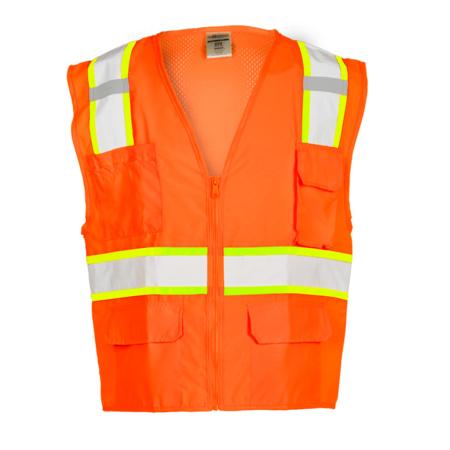 ML Kishigo Class 2 Solid Front w/ Mesh Back Vest 4XLarge (Orange) - 11644