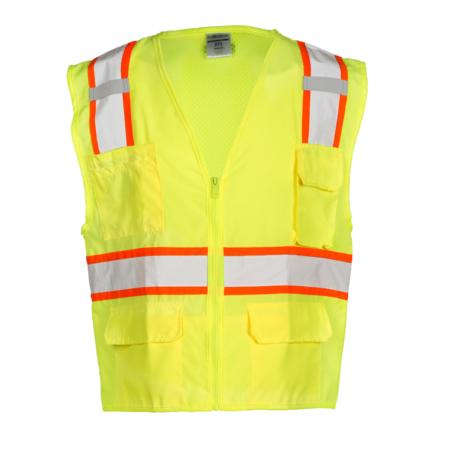 ML Kishigo Class 2 Solid Front w/ Mesh Back Vest Small (Lime) - 1163S