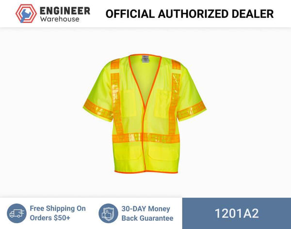 ML Kishigo Class 3 Vests Oralite Mesh Vest - 2XLarge - Lime - 1201A2