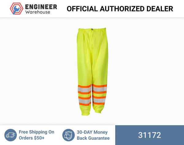 ML Kishigo Class E Pants Mesh Pants - Ultra-Cool Contrast - 2xLarge-4xLarge - Lime - 31172